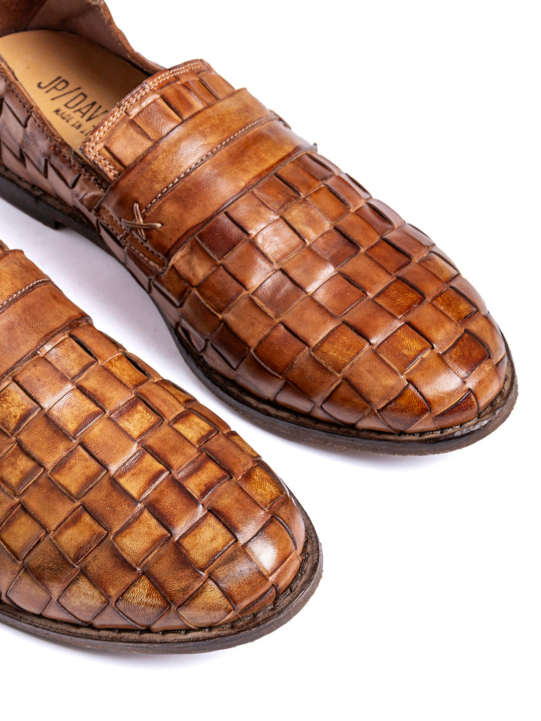 Mocassini in agnello cognac 61446/3