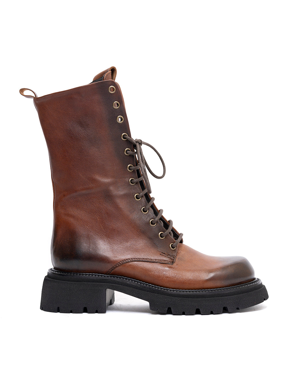 Tronchetti in agnello cuoio scuro 7636/4