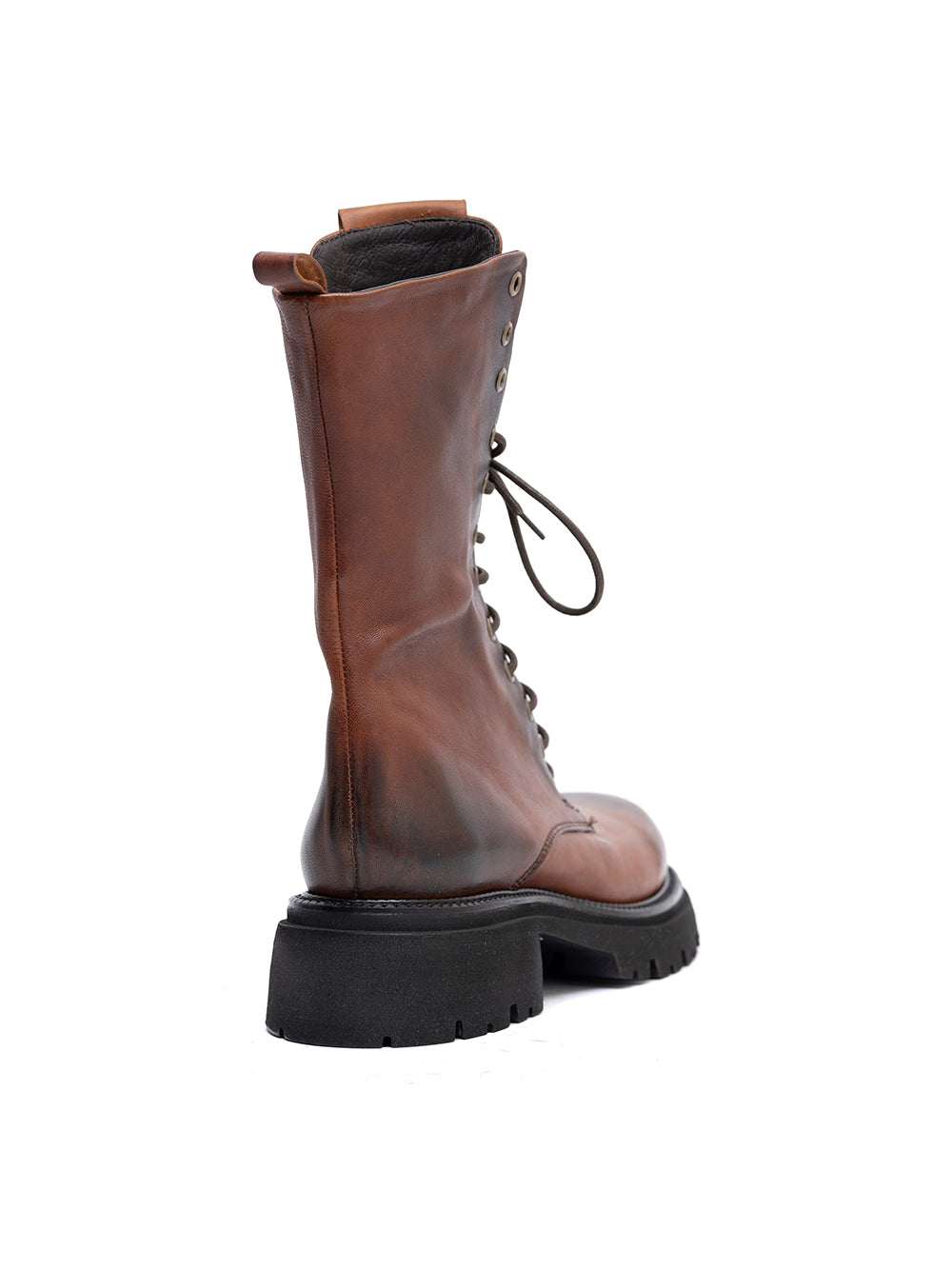 Tronchetti in agnello cuoio scuro 7636/4