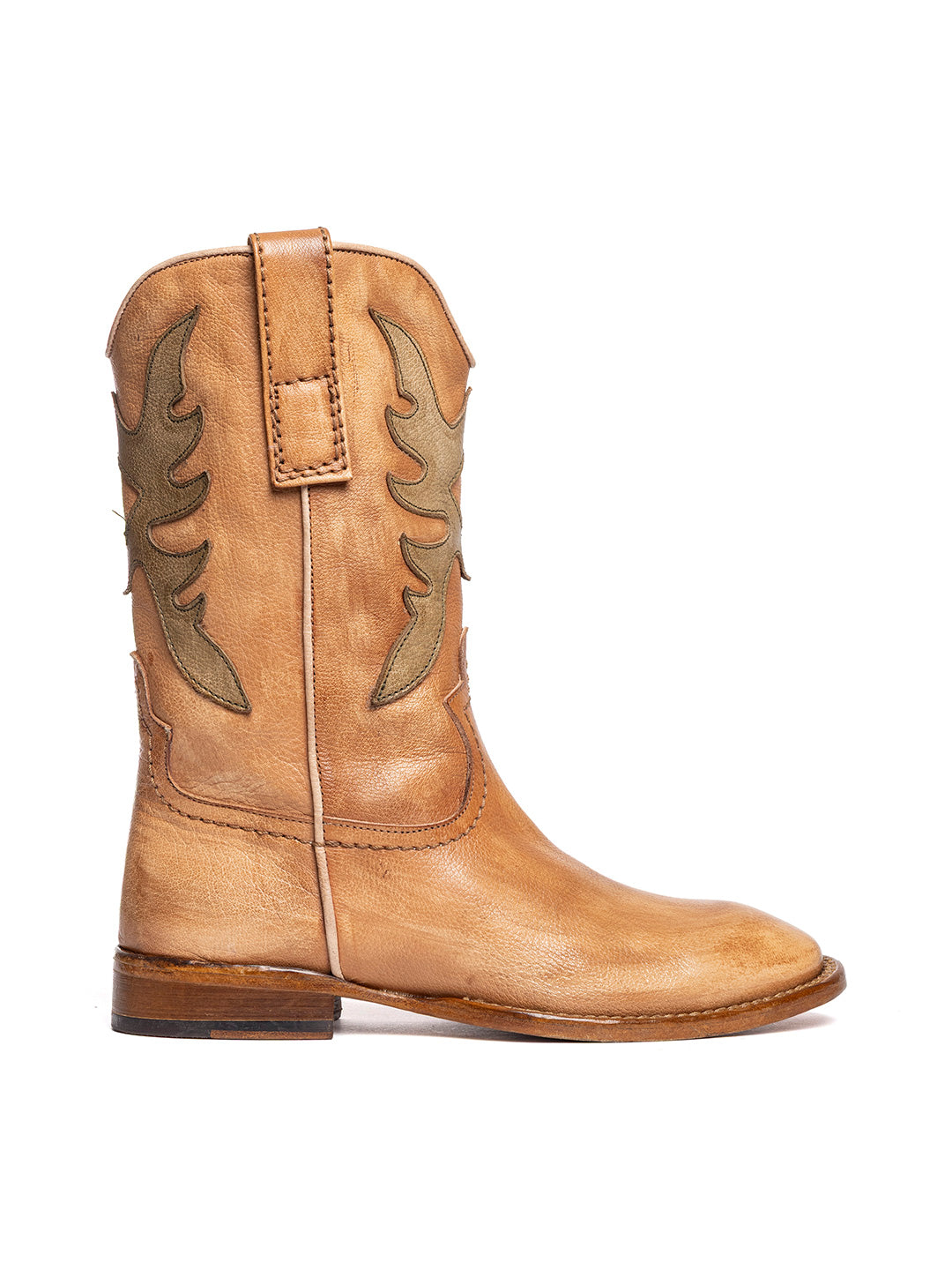 Stivali texani in bufalo sabbia Ategi 2