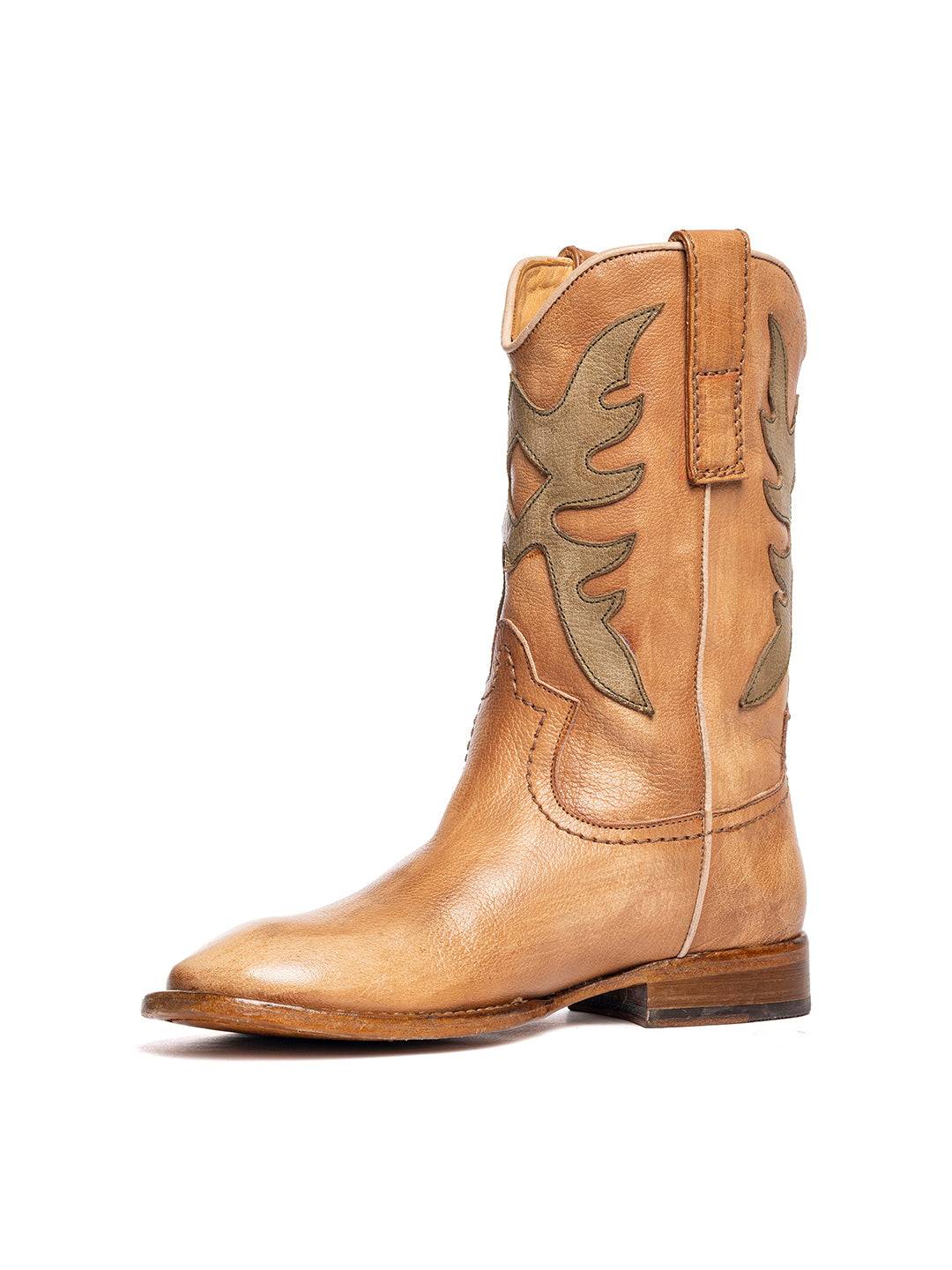 Stivali texani in bufalo sabbia Ategi 2