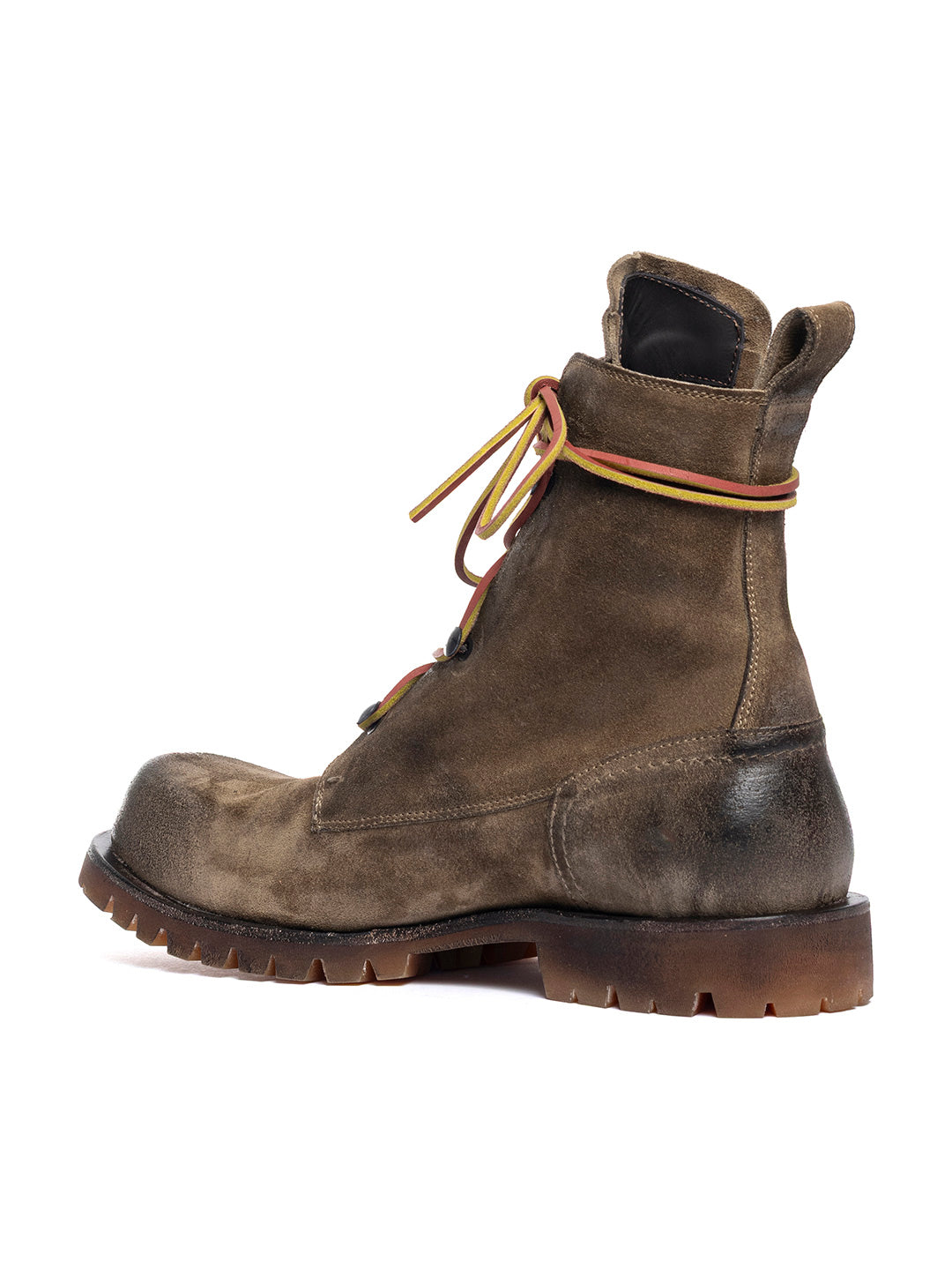 Stivaletti stringati in vitello in crosta Birk 4 - Taupe
