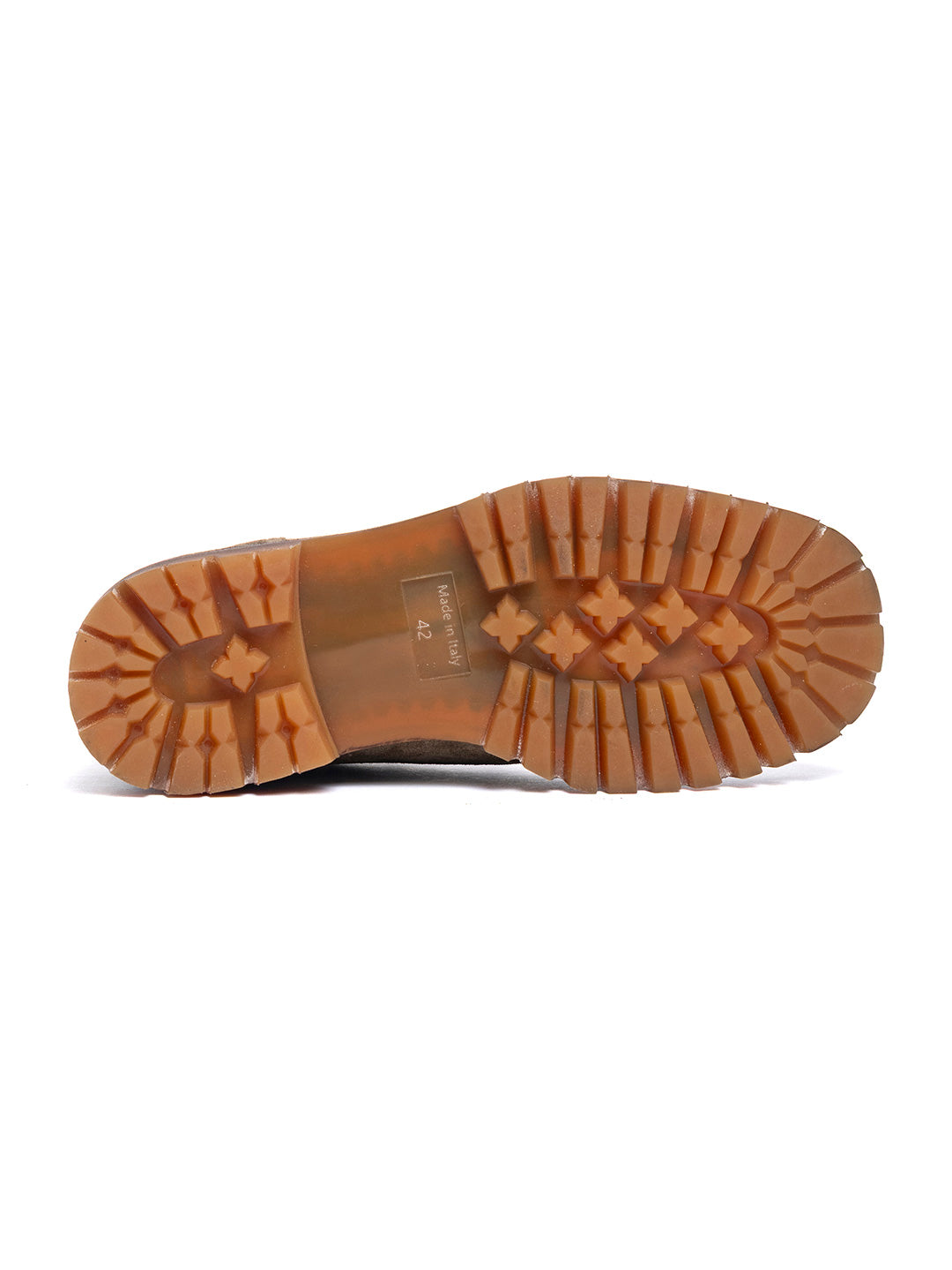 Stivaletti stringati in vitello in crosta Birk 4 - Taupe