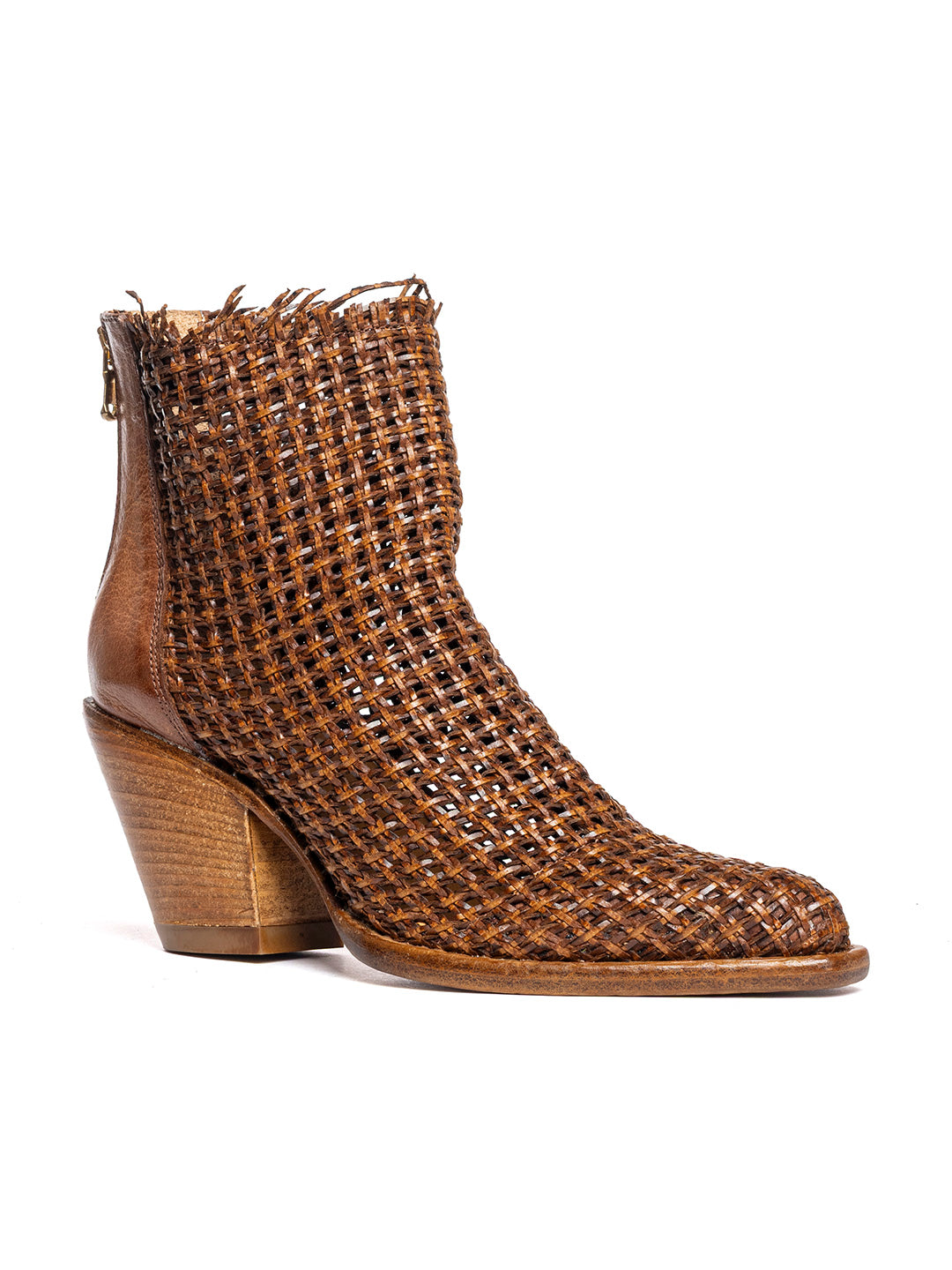 Stivaletti texani in bufalo e vitello Bosco 11