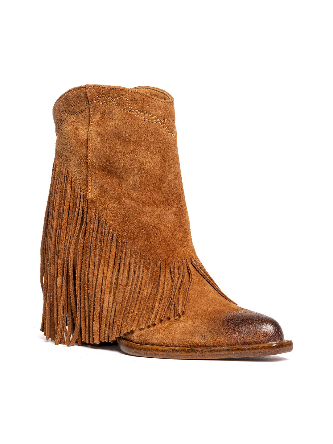 Stivaletti texani in vitello crosta Bosco 1