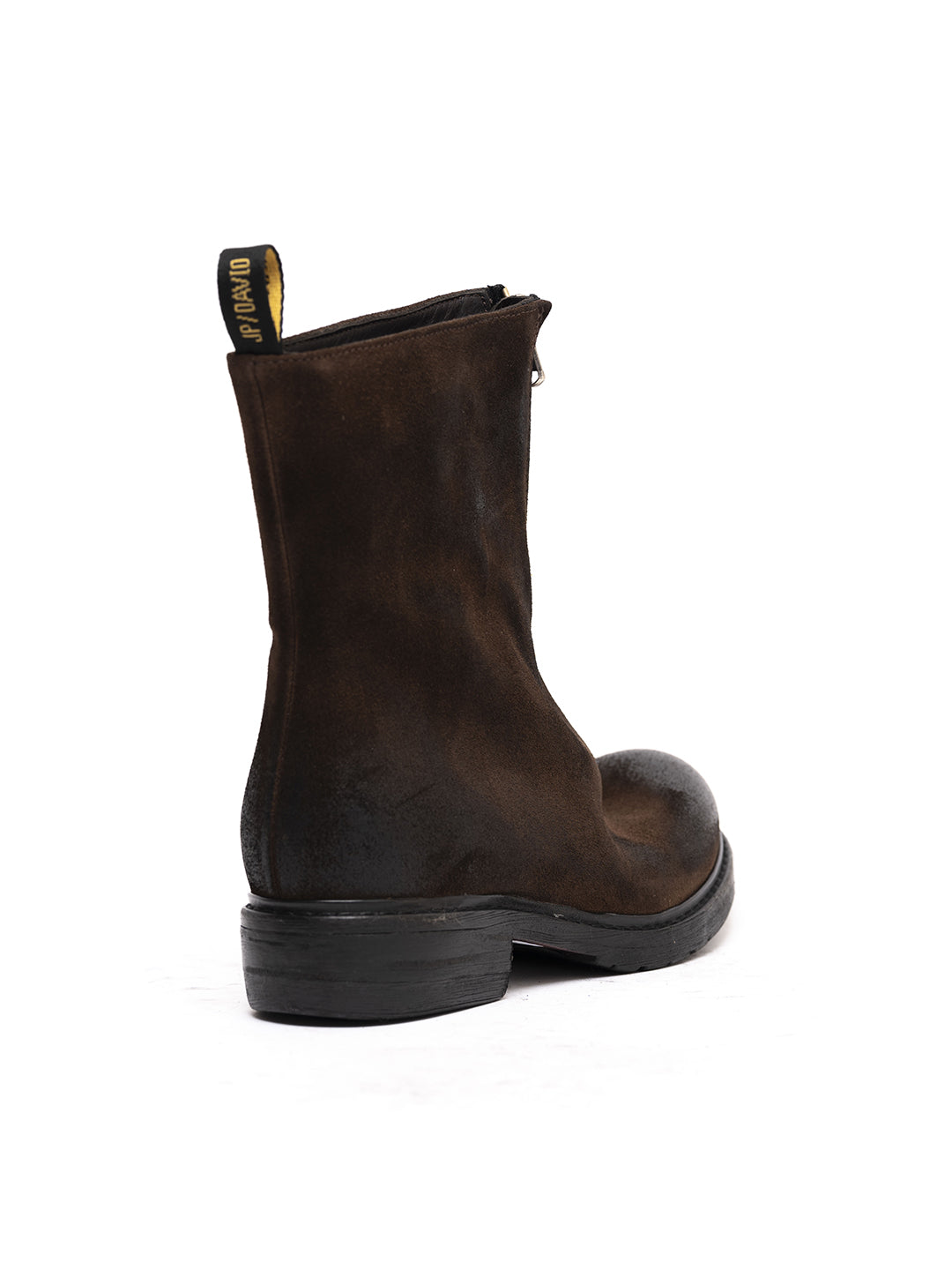 Bikerjacke aus braunem Spaltkalbsleder, Modell 32525/190