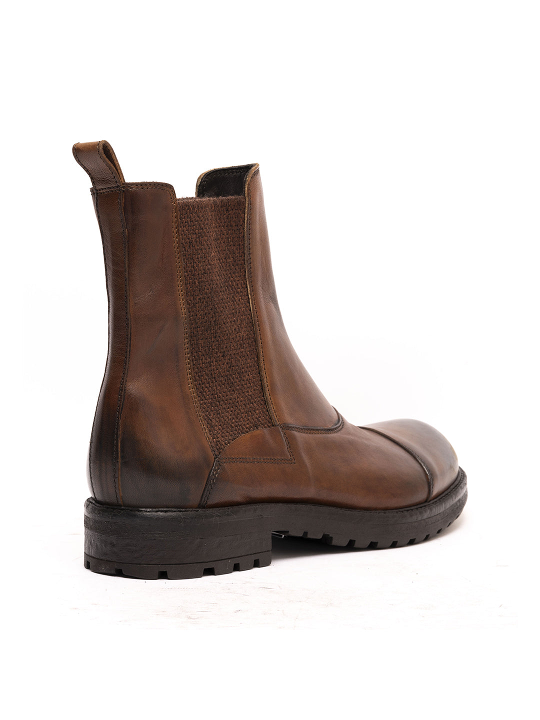 Stivaletti beatles in agnello cuoio scuro 3830/510