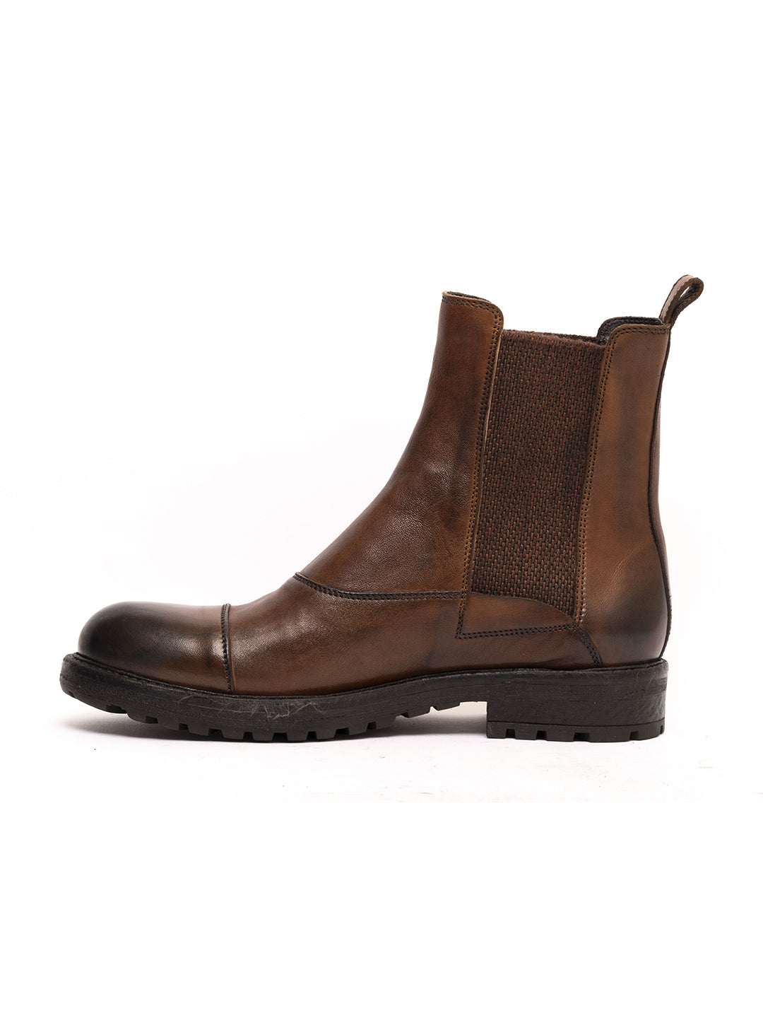 Stivaletti beatles in agnello cuoio scuro 3830/510