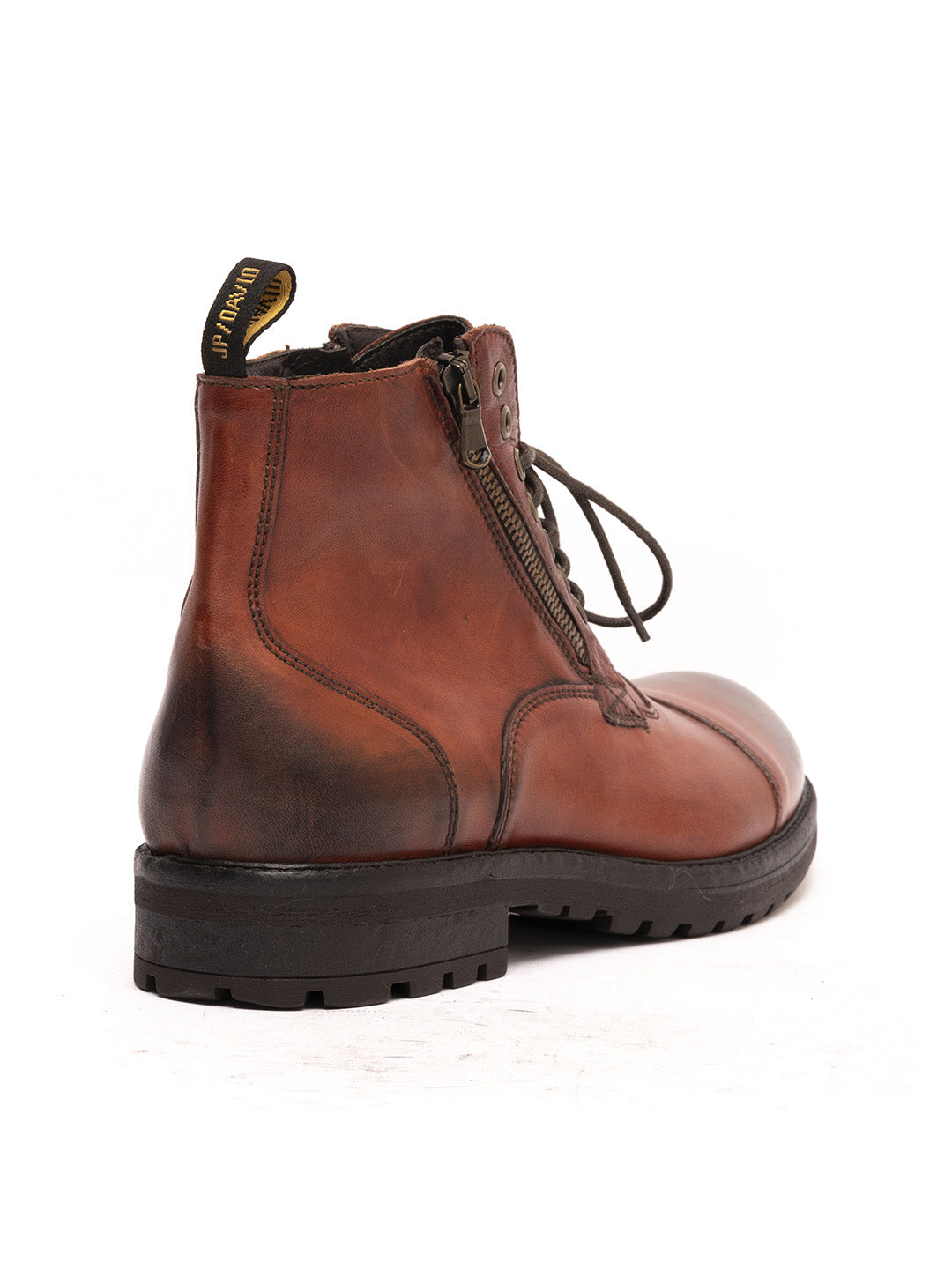 Schnürstiefeletten aus ziegelrotem Lammleder 3830/6