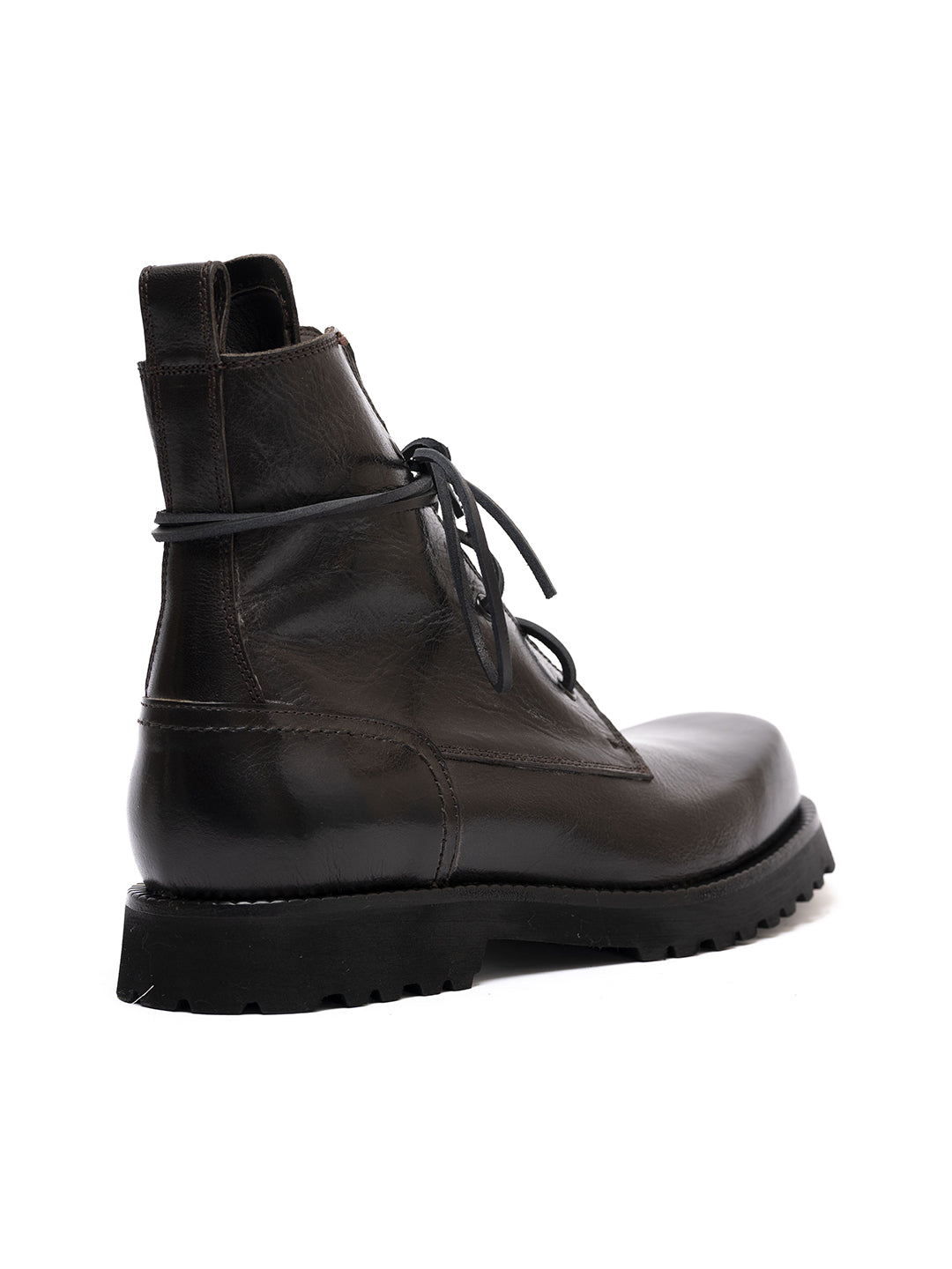 Stivaletti stringati in vitello testa di moro Birk/3