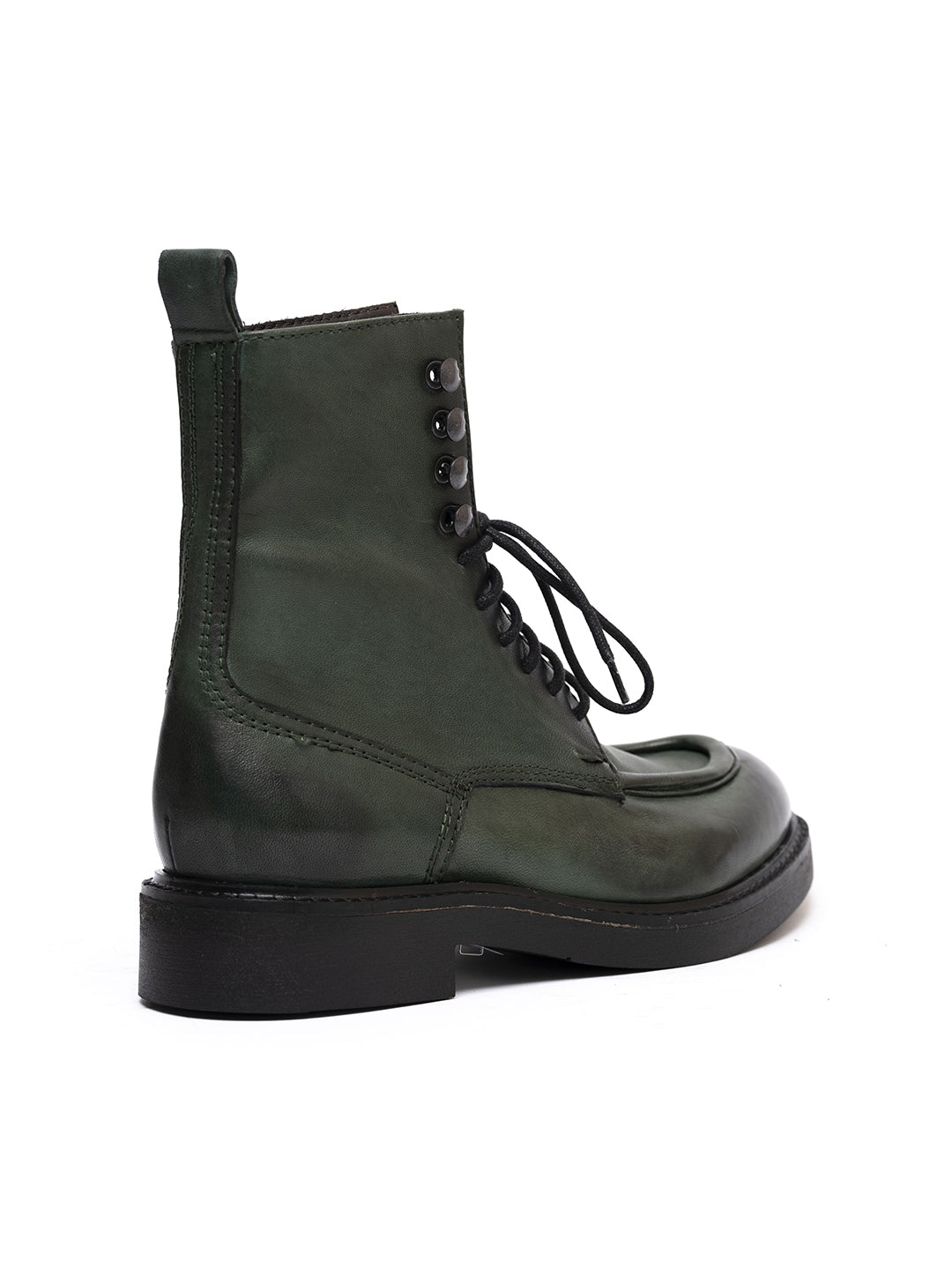 Forest Green Lambskin Ankle Boots 35773/85