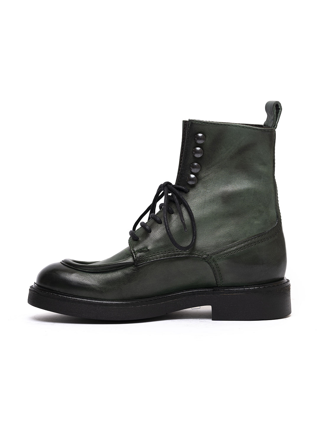 Forest Green Lambskin Ankle Boots 35773/85