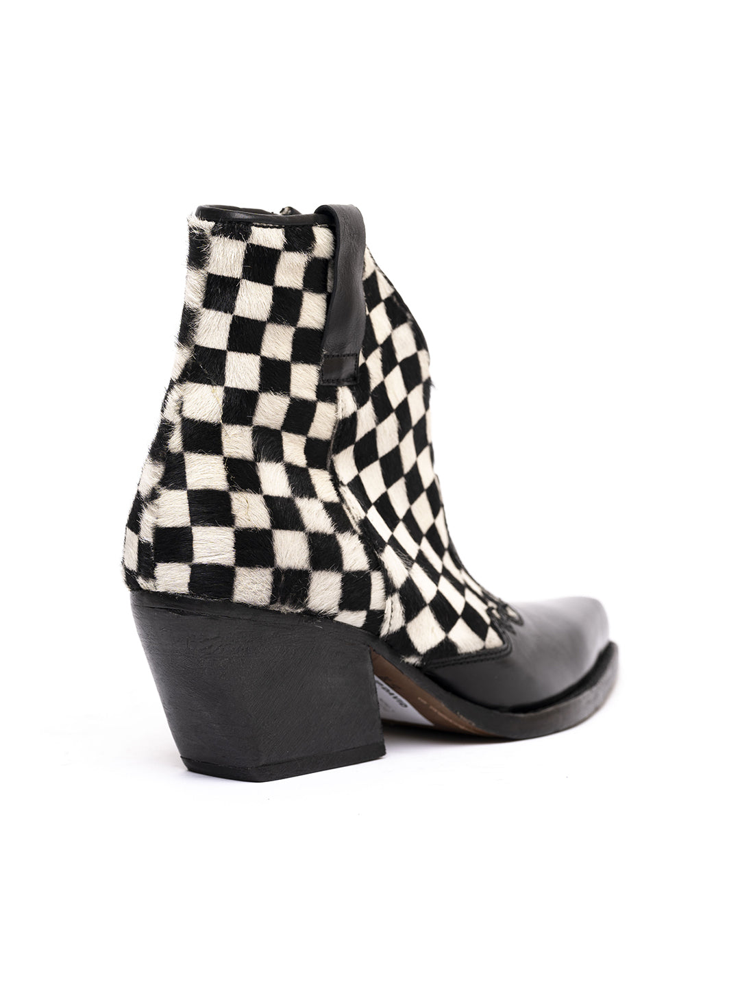 Stivaletti texani in vitellino a scacchi 8097/1