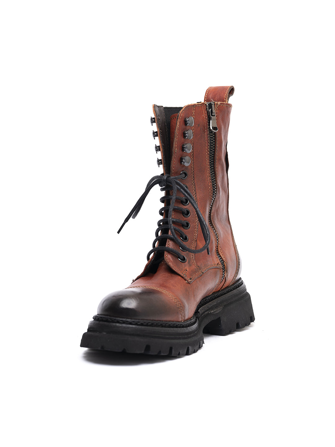 Tronchetti in agnello con zip 35773/31