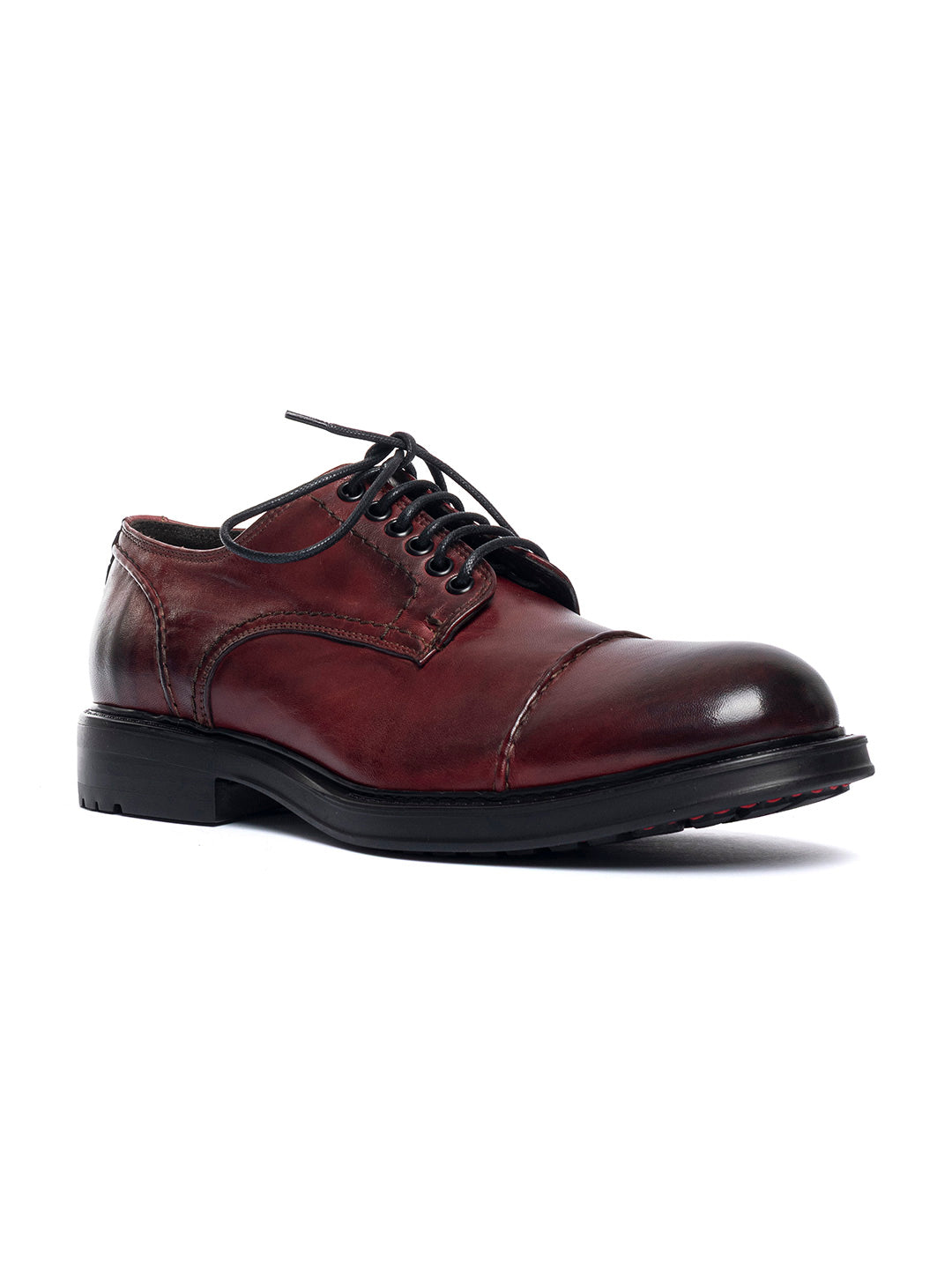 Derby in agnello free metal Omino 6 - Bordeaux chiaro