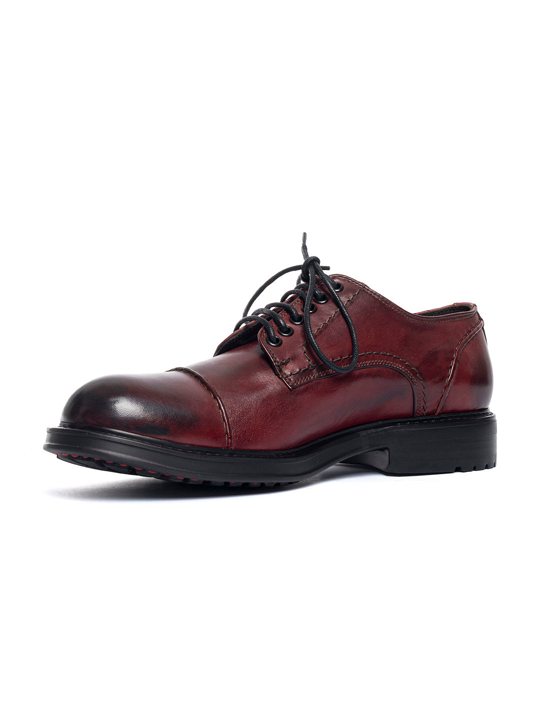 Derby in agnello free metal Omino 6 - Bordeaux chiaro