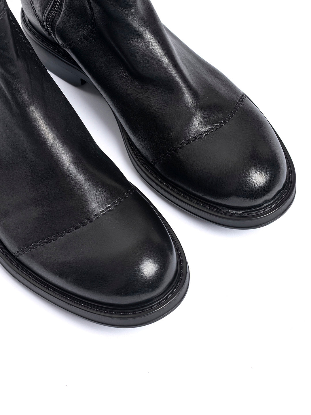 Stivaletti con doppia zip laterale in agnello free metal Omino 3 - Nero